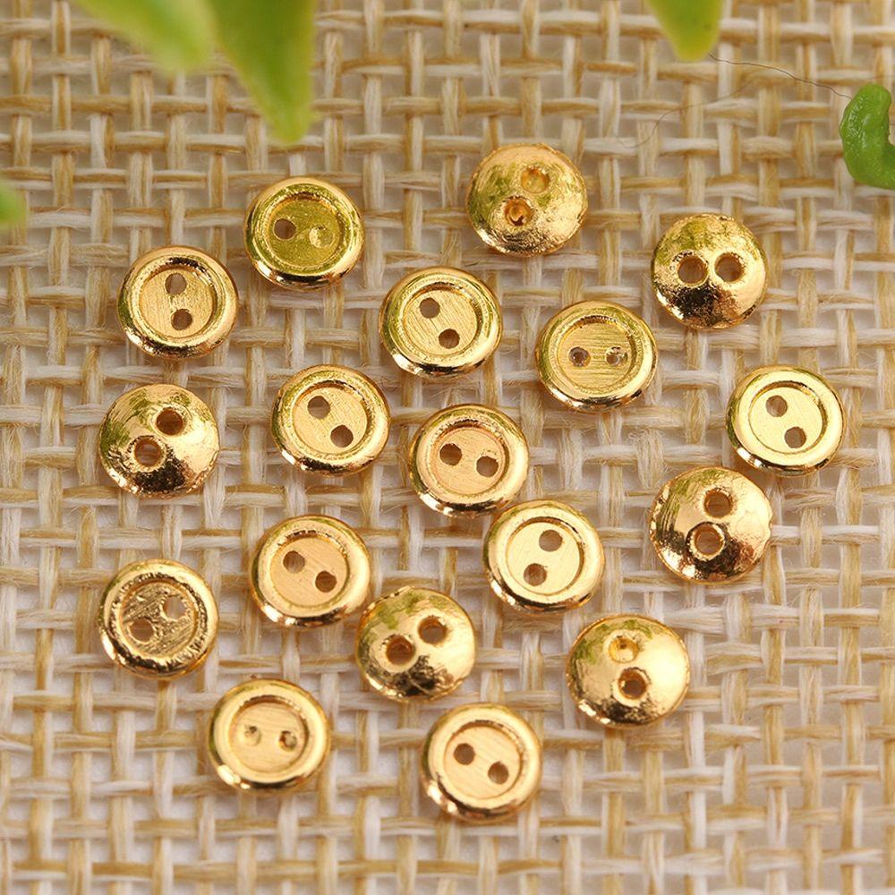 Set 20 / 40 Nút Kim Loại Mini Làm Đồ Thủ Công Trang Trí Búp Bê