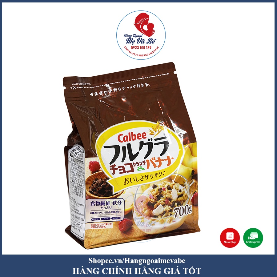 Ngũ cốc Calbee, ngũ cốc dinh dưỡng trái cây hoa quả ăn kèm với sữa chua Nhật Bản [Date 10/2022]