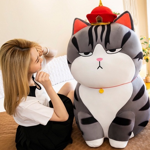 Gấu Bông Mèo Thần Tài - Mèo Bông Hoàng Thượng Đủ Size 35cm-90cm