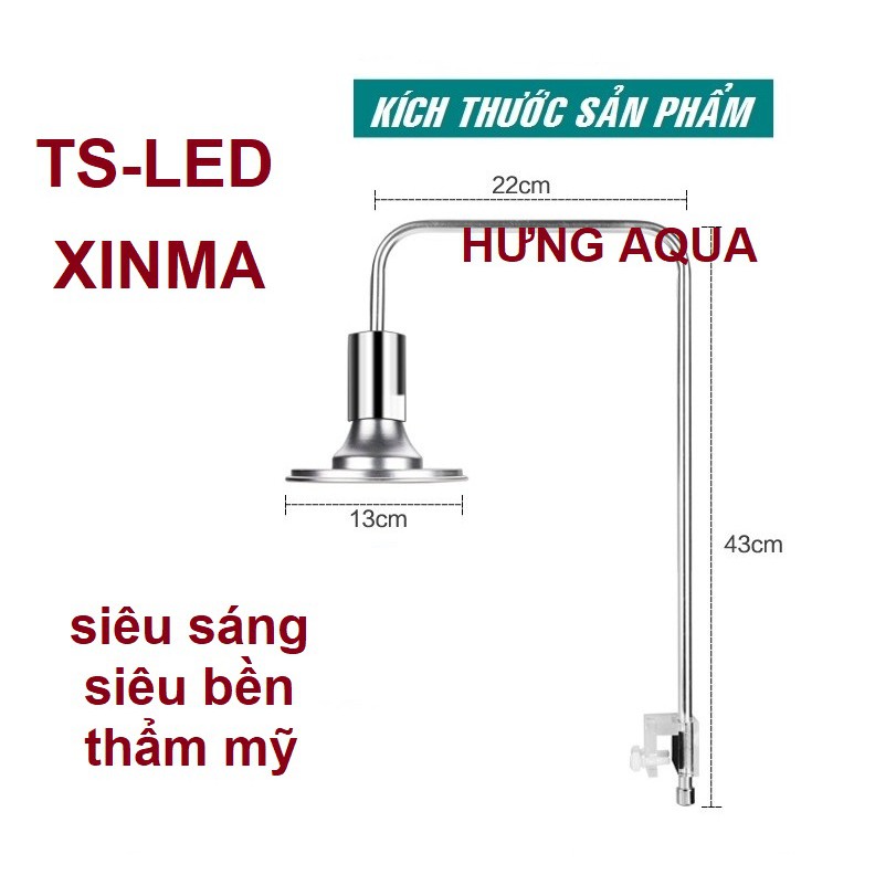 Đèn led XINMA siêu sáng - đèn led đĩa kẹp thành bể cá, hồ thủy sinh, bán cạn - đèn led rọi 20W, 40W (trắng và WRB)