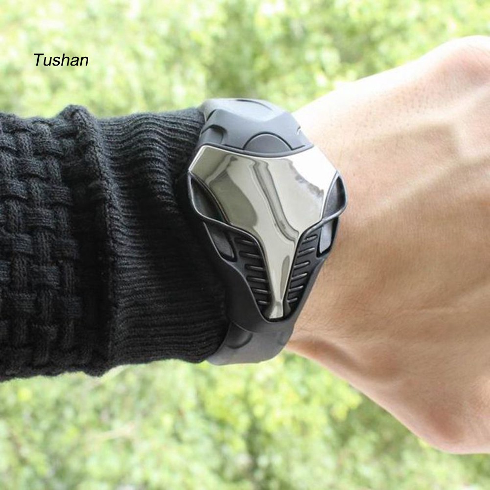 Đồng hồ điện tử mặt tam giác dây giả da thời trang độc đáo cho nam | BigBuy360 - bigbuy360.vn