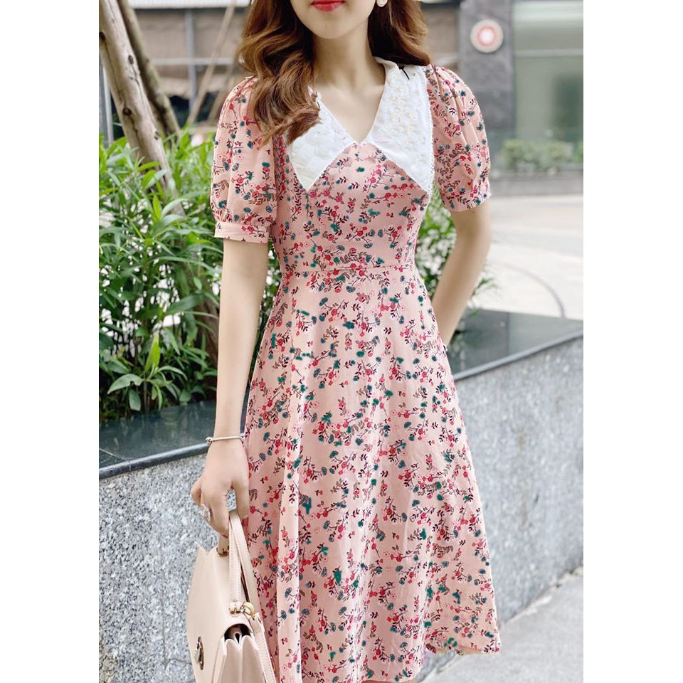 ❣️FREESHIP❣️ ĐẦM HOA XÒE CỔ SEN NHỌN SIÊU XINH Nhiều Size Form Thiết Kế Phom dáng ĐẦM chuẩn đẹp,