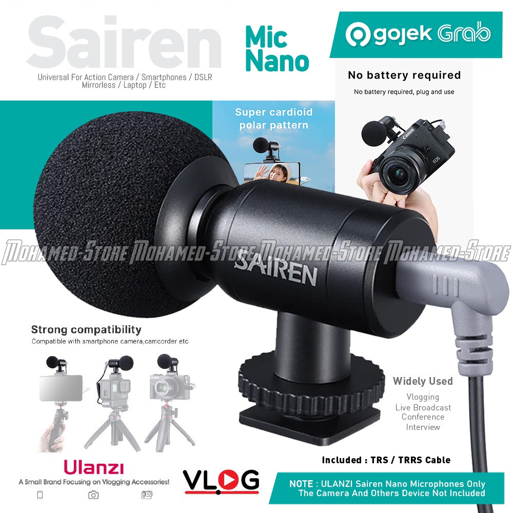 Micro Ulanzi Sairen Mini Siêu Nhỏ Cho Camera / Điện Thoại