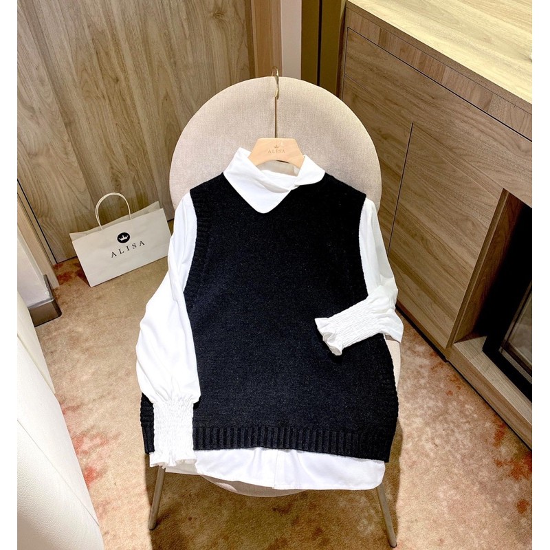 Set áo somi kèm gile len và đai - ALISA | BigBuy360 - bigbuy360.vn