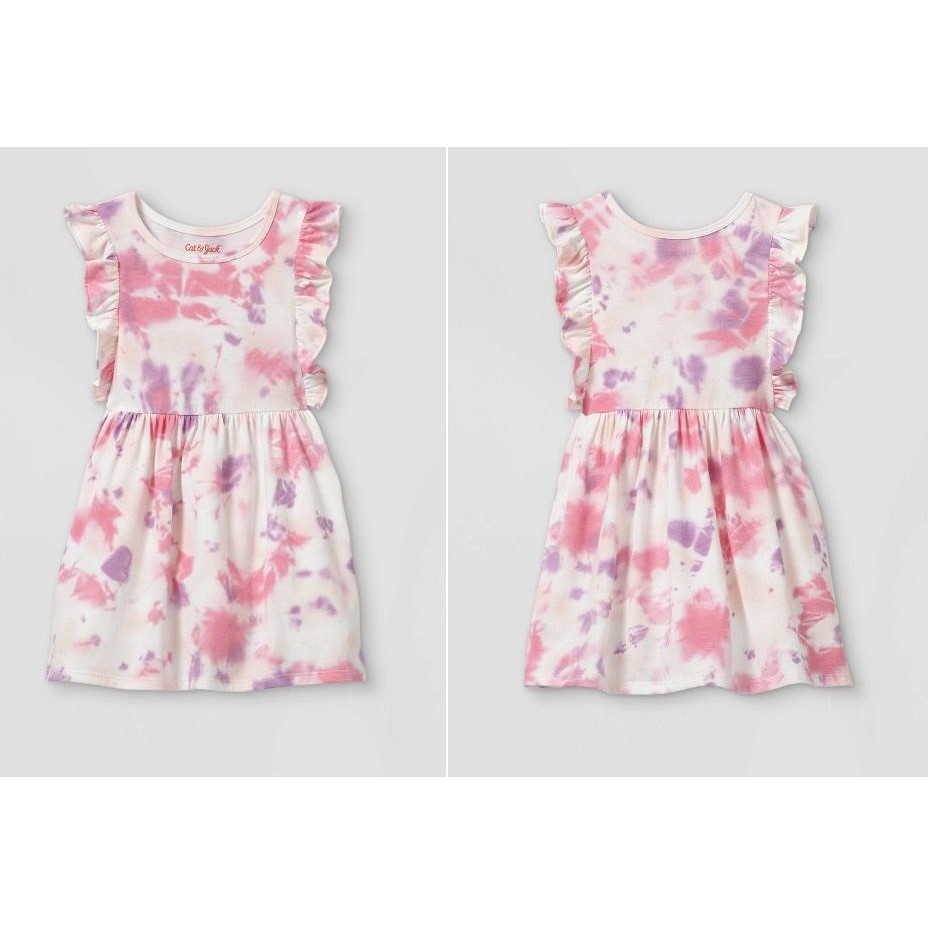 [Mã SKAMCLU7 giảm 10% cho đơn từ 0Đ] Đầm thun Cat&amp;Jack tie dye xuất xịn dòng đại 4-16Tuổi