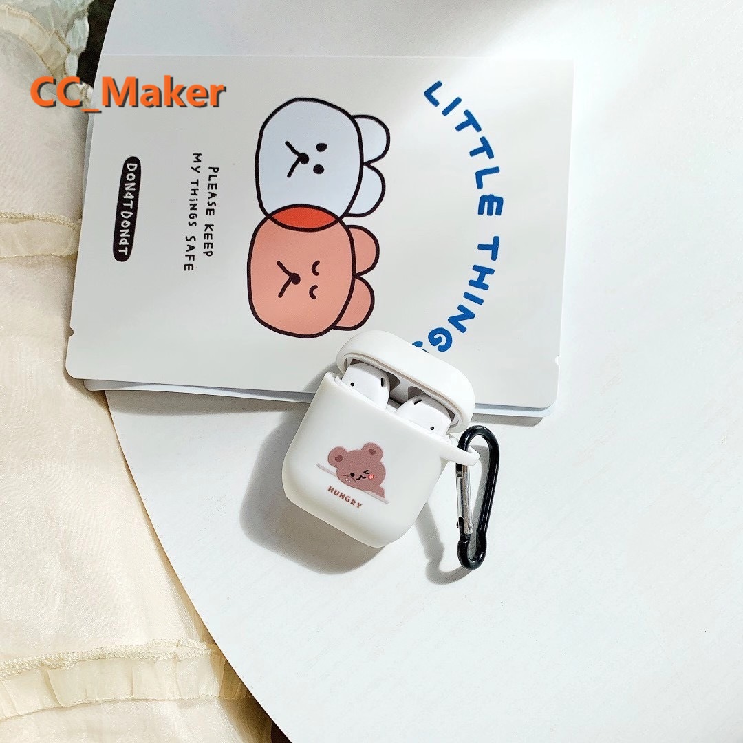 Vỏ bảo vệ hộp sạc tai nghe họa tiết gấu con dễ thương cho Airpods | BigBuy360 - bigbuy360.vn