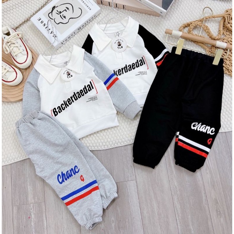 Set bộ công tử bé trai size nhí chất nỉ da cá quảng châu mịn đẹp