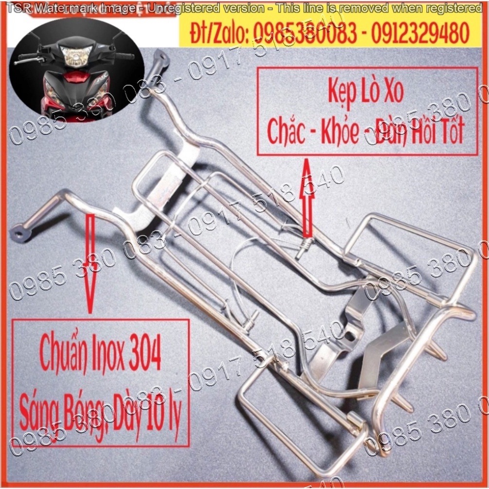 Baga Giữa Võng Xe INOX Dày 10 Ly Cho Honda Wave RSX Các Đời 2014 - 2021 (Ảnh sp thật)