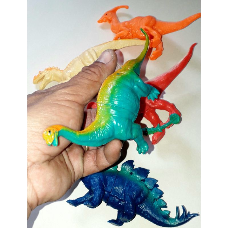 Sét 6 con khủng long mô hình bằng nhựa cứng dài 16 cm đến 18 cm
