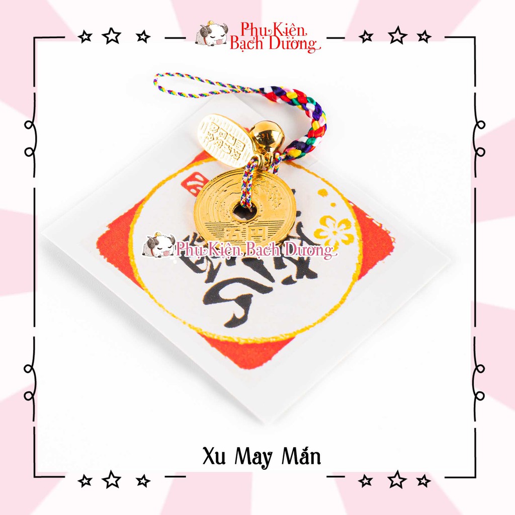 Móc Khóa Yushou May Mắn Mẫu 80 - 5 Yên May Mắn - Kiểu Omamori Nhật Bản