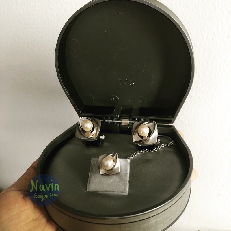 Cài áo măng sét si nhật cufflinks full hộp