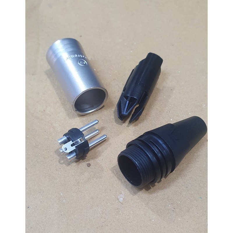 Jack Canon XLR đực cái chân đồng mạ bạc nhập khẩu SEETRONIC mã SC3FXX-MXX