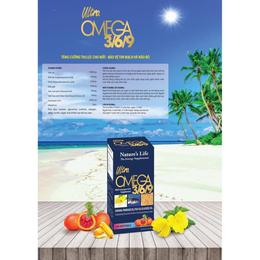 OMEGA 369 - Hộp 100 viên - Làm giảm mỏi mắt, khô mắt