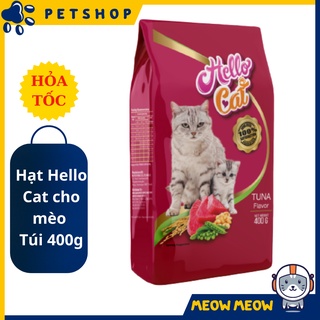 [Mã SRBACK010912 hoàn 20K xu đơn 50K] Hạt cho mèo Hello Cat Túi 400gr Hạt dinh dưỡng cho mèo trên 3 tháng tuổi. thumbnail