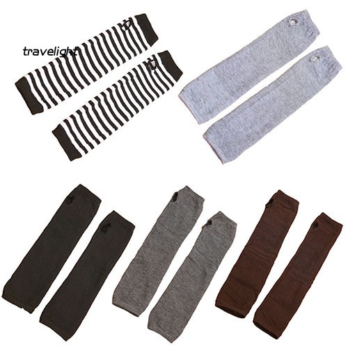 Găng Tay Len Dài Hở Ngón Thời Trang Cho Nữ