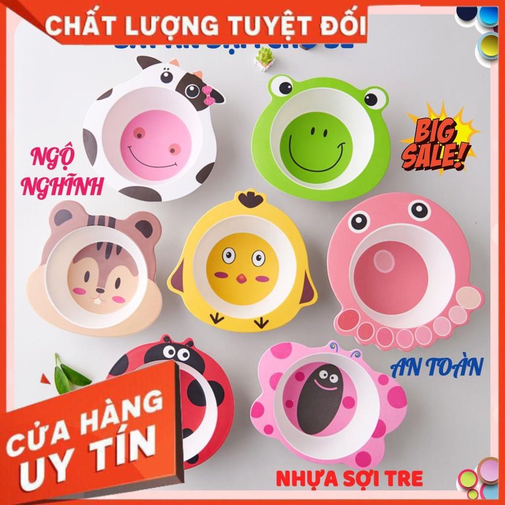 Bát ăn dặm SALE hình thú kiểu Nhật chống đổ cho bé – Chén ăn dặm giữ nhiệt làm từ nhựa sợi tre an toàn cho trẻ GD022