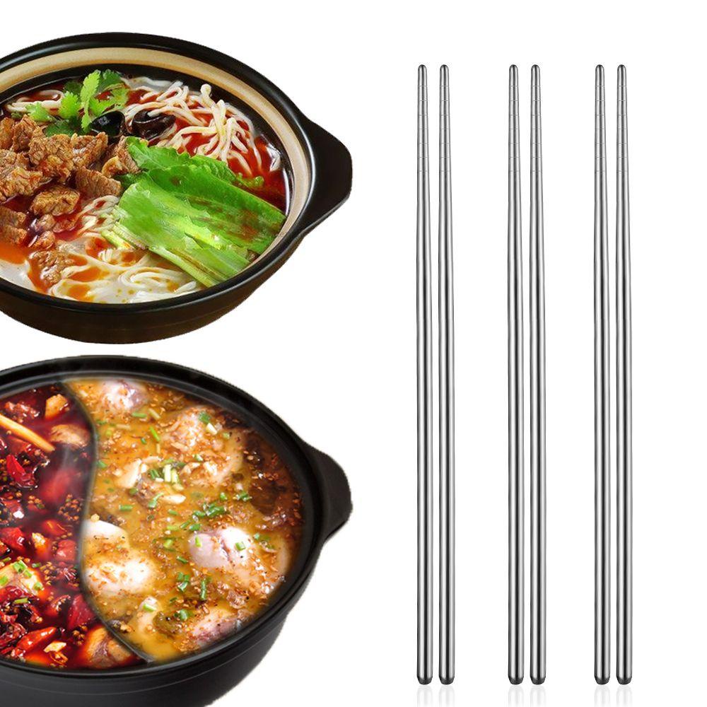 Bộ 3 Đôi Đũa Inox Chống Trượt Tiện Dụng Cho Gia Đình