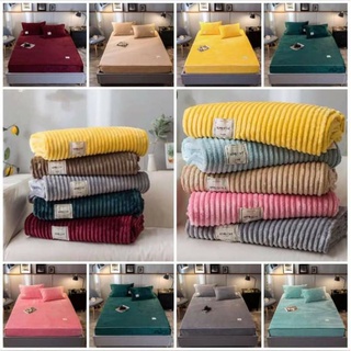 Bộ chăn ga gối nỉ nhung tăm cao cấp