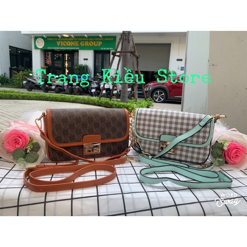 Túi Đeo Vai/ Túi Kẹp Nách thiết kế khoá xoay, đính Ngọc trai cao cấp.