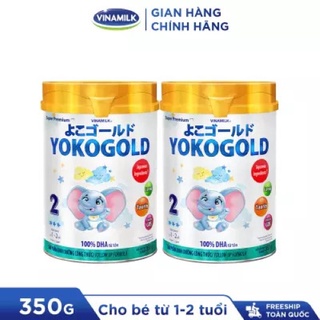 Combo 2 lon sữa bột vinamilk yokogold 2 350g.