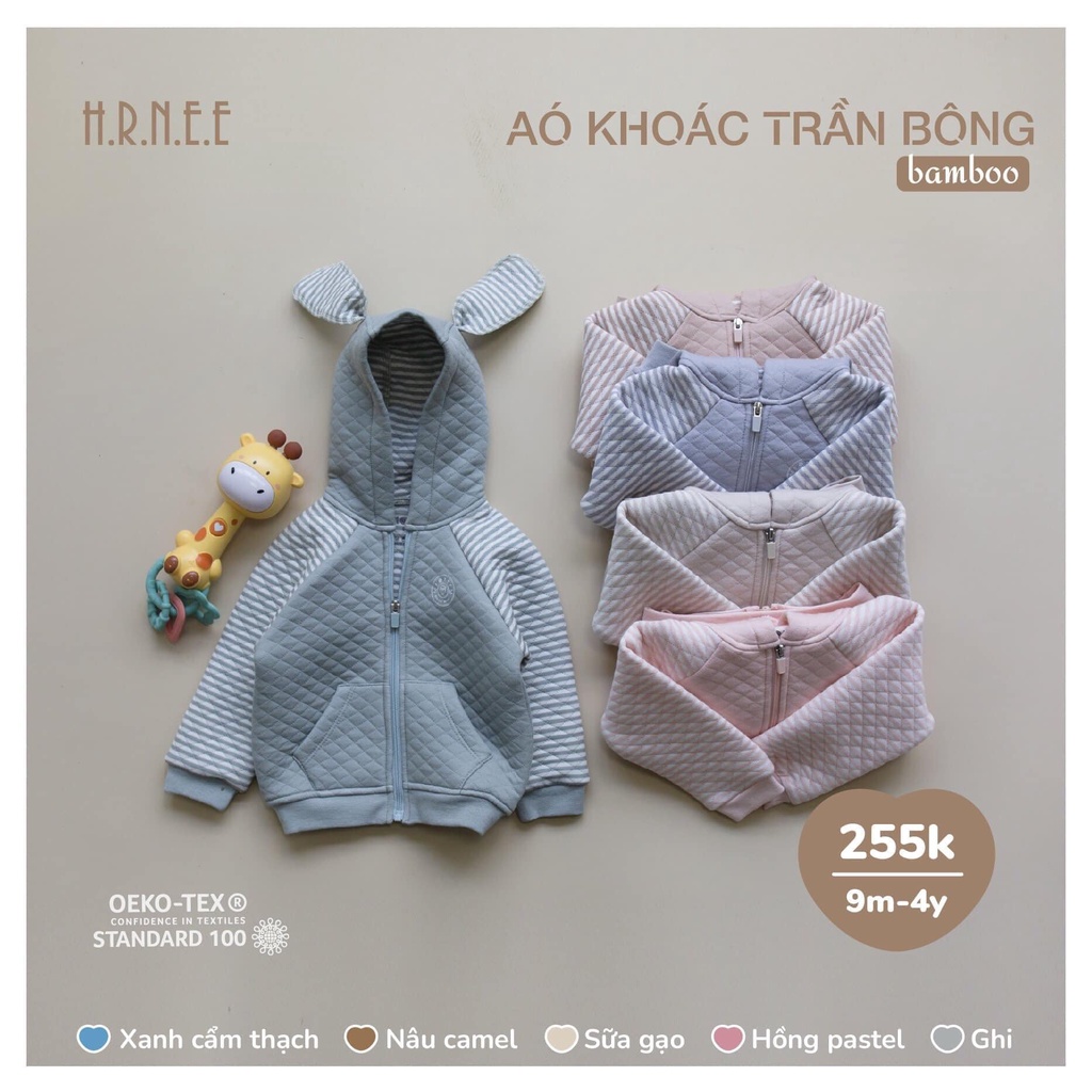 Áo khoác trần bông Hrnee Bamboo
