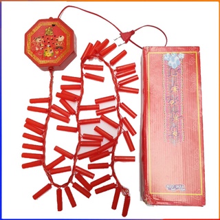 Dây pháo điện đèn LED trang trí tết [dùng pin tiện lợi] Dây pháo trang trí ngày tết nháy đèn led, pháo nổ