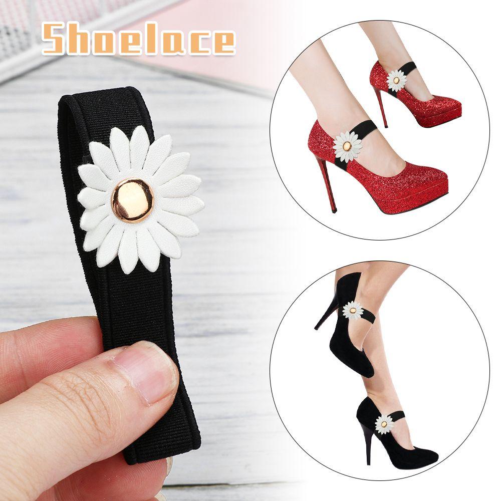 Dây Cột Giày Co Giãn Chống Trượt Trang Trí Hình Hoa Cúc