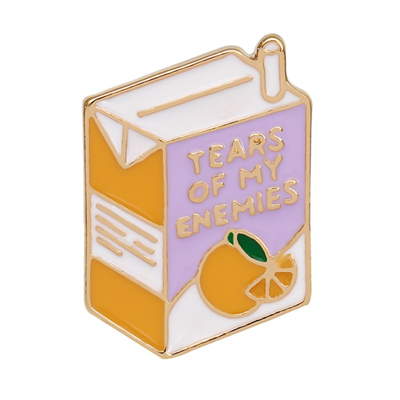 Huy hiệu cài áo hình sữa chua/nước chanh sáng tạo