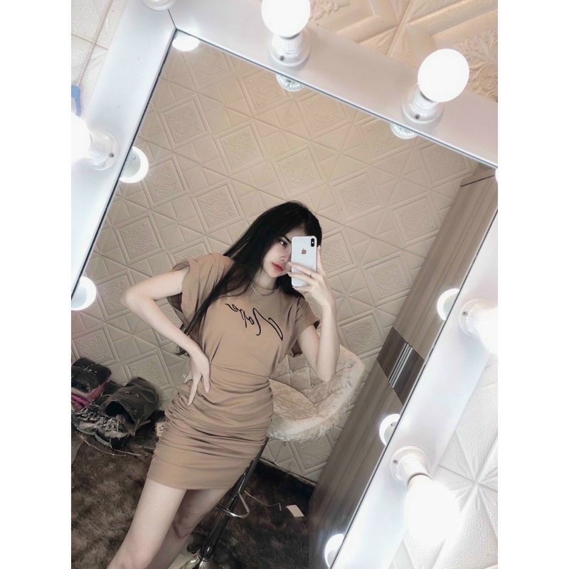 🎀Đầm body nhún eo TAY NGẮN🎀free size🎀 vải thun dày đầy mịn👗ảnh thật | WebRaoVat - webraovat.net.vn