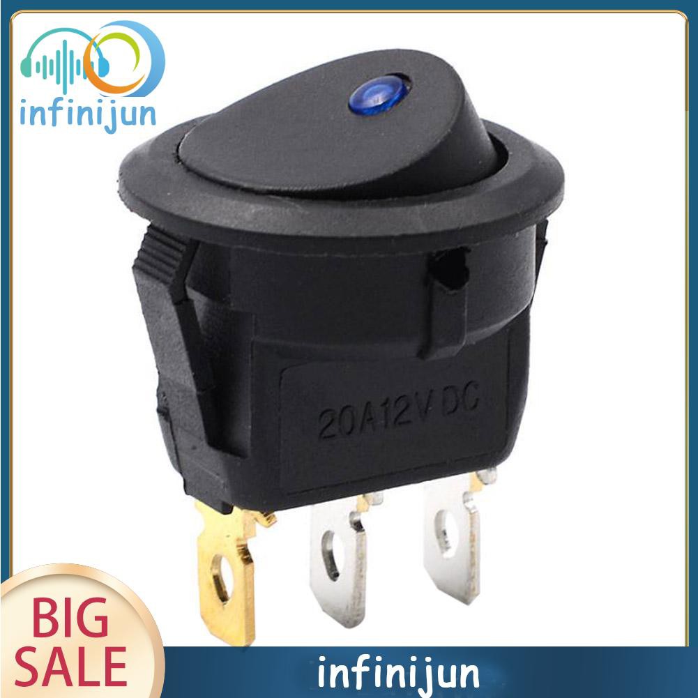 Set 3 Công Tắc Đèn Led Tròn On-0F
