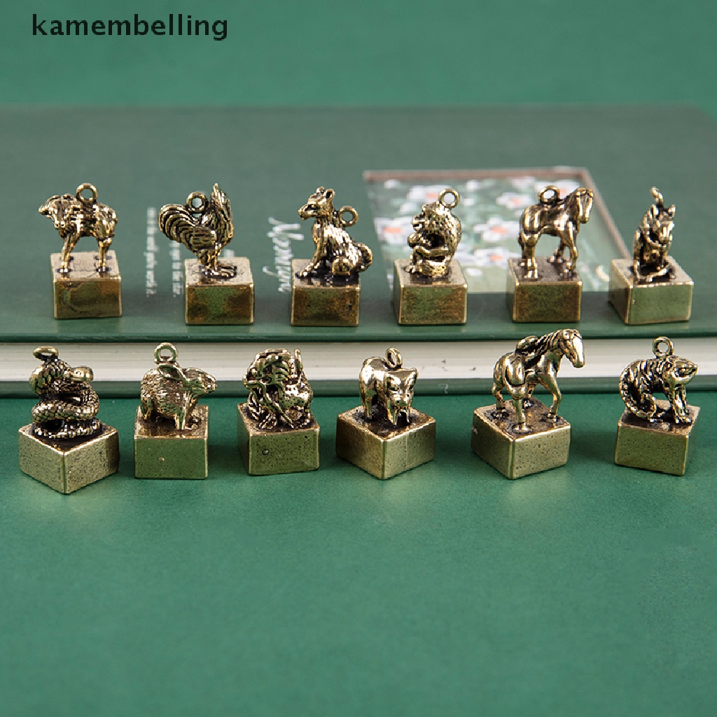 Kamembelling Móc Chìa Khóa Bằng Đồng Thau Trơn Chất Lượng Cao Mặt Hình Cung Hoàng Đạo Trung Quốc Sáng Tạo Phù Hợp Với Bàn Làm Việc