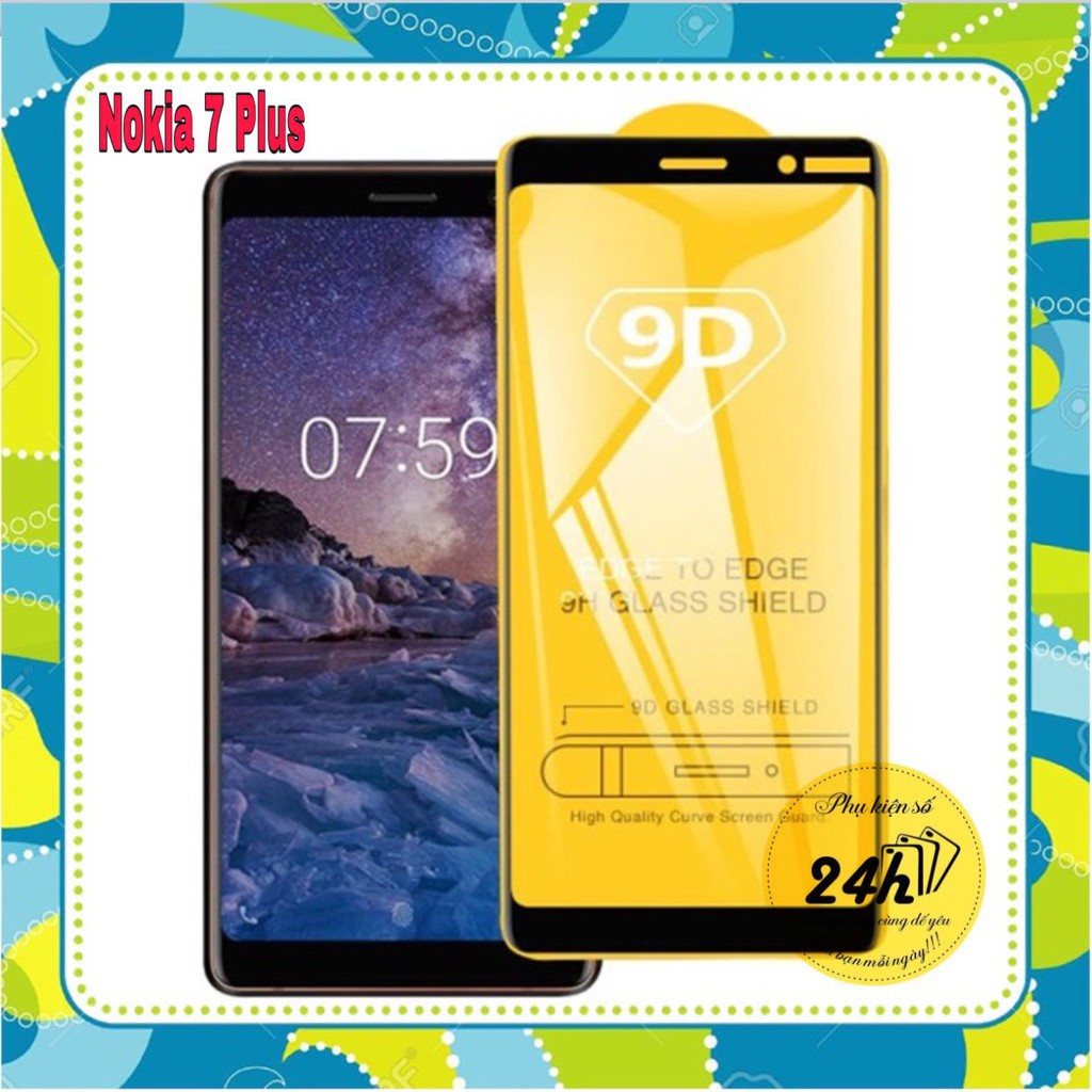 Kính cường lực nokia 7.2 , 8.1 , nokia 5.1 plus , 6.1 plus, X5, X6, X7, Nokia 7 Plus cường lực Full Màn