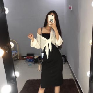 [ FREESHIP ] Áo sơ mi voan cột nơ U02411