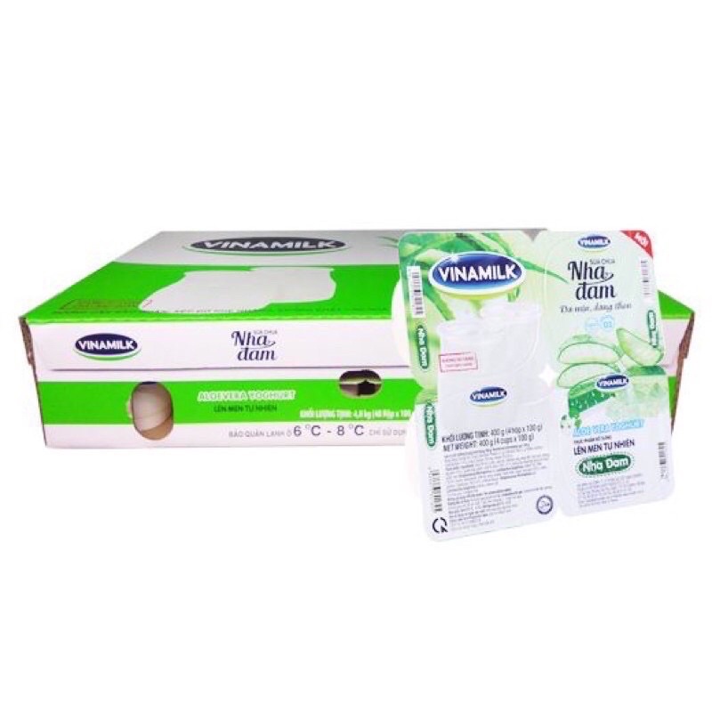 Thùng 12 Vỉ 48 Hộp Sữa Chua Nha Đam Vinamilk