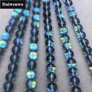 Chuỗi hạt đá thạch anh màu xanh lá đậm 6-12mm