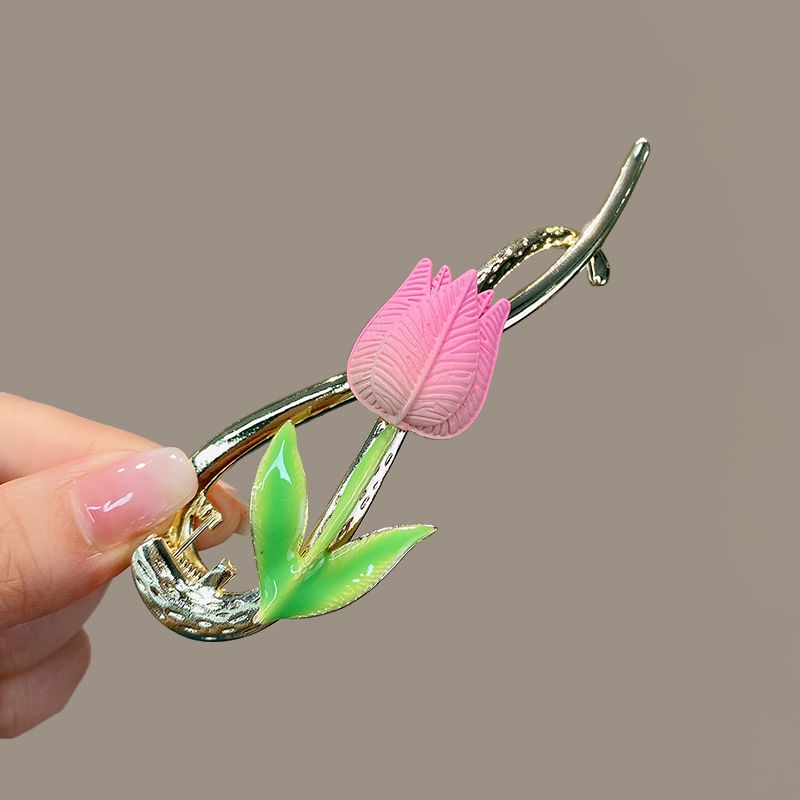 Kẹp Tóc Hình Hoa Tulip Thời Trang Mùa Hè Cho Nữ