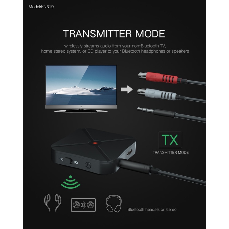 Bộ Thu Tín Hiệu Bluetooth 5.0 3.5mm 3.5 AUX Jack RCA USB Dongle Không Dây Cho Loa Xe Hơi/TV/PC