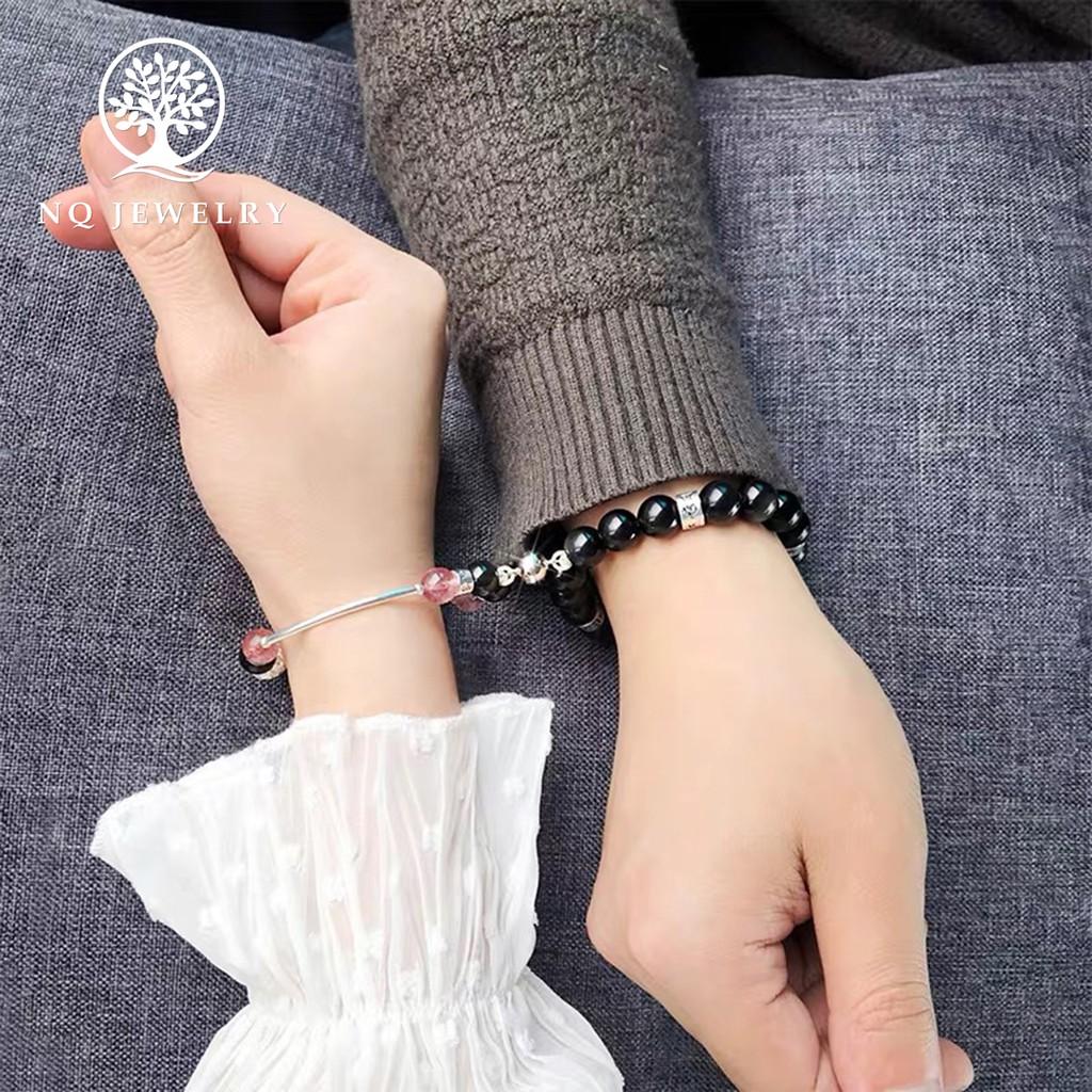 Charm bạc nam châm bạc tròn treo - NQ Jewelry