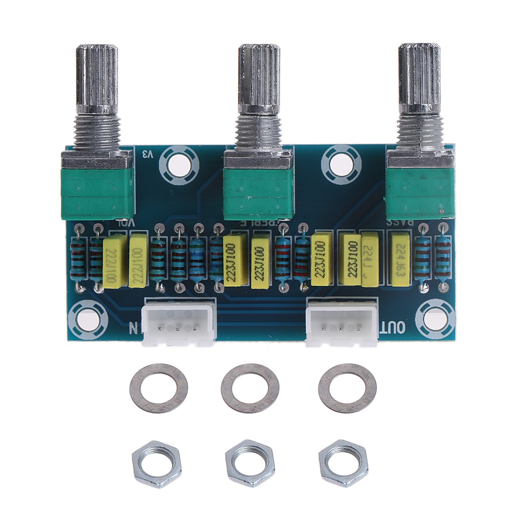 HIFI Amplifier Passive Tone Board Treble Bass Volume Control Preamp Board 2.1CH