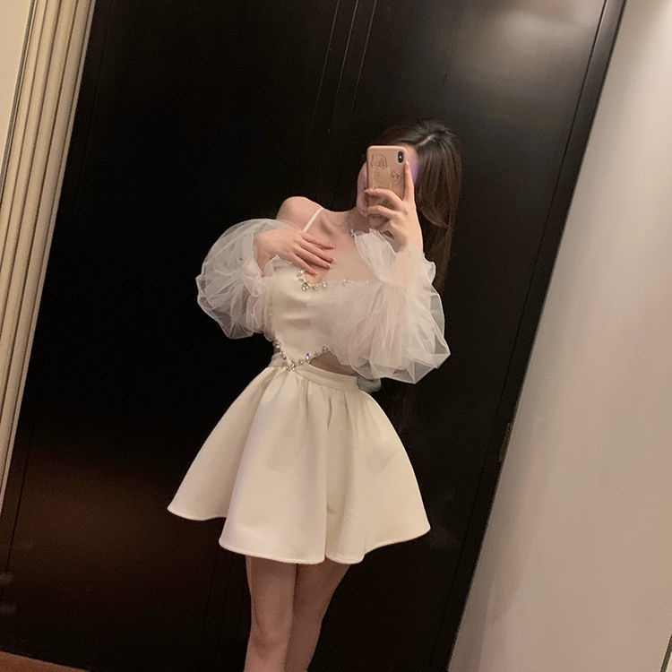 Đầm Lưới Tay Phồng Thời Trang Mùa Hè Hàng Mới Dành Cho Nữ
