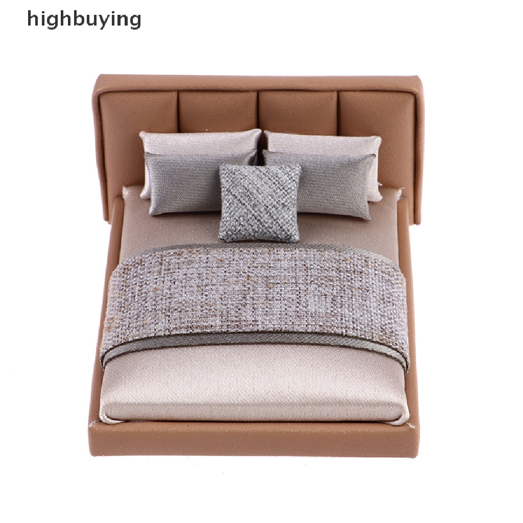 Mô Hình Giường Ngủ Belle Thu Nhỏ Dùng Trang Trí Nhà Búp Bê DIY