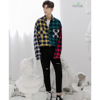 ÁO SƠ MI FLANNEL PHỐI MÀU