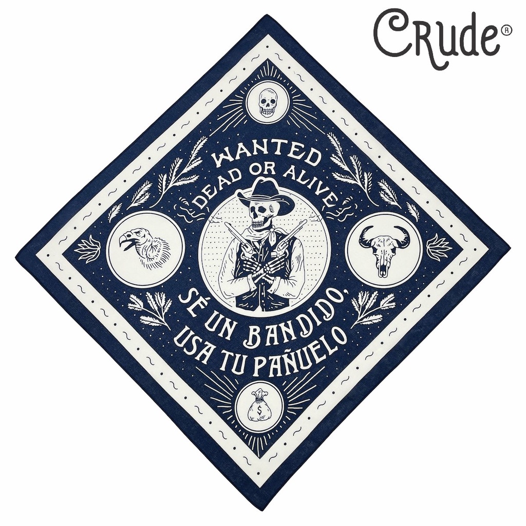 Khăn Bandana Retro Vintage WANTED - Crude VN