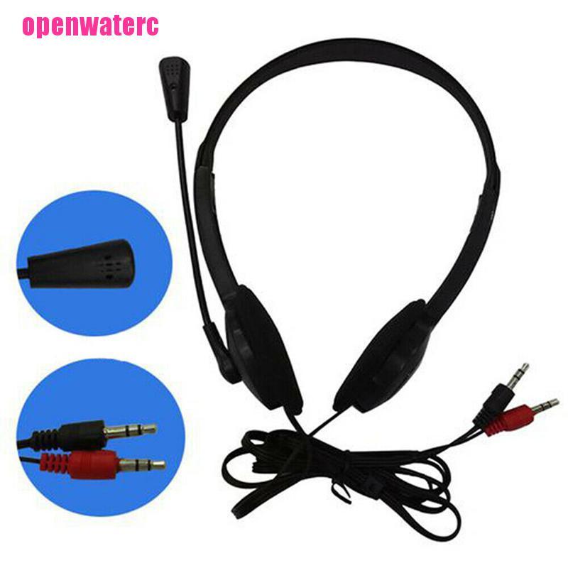 OPE For PC Laptop 3.5mm Wired Over-Ear Headphone Stereo Headset with Microphone