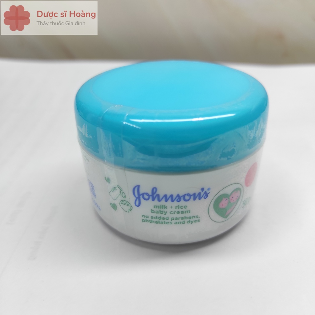 Kem Dưỡng Da Chứa Sữa &amp; Gạo Johnson's Baby - 50g - [Nắp Xanh]