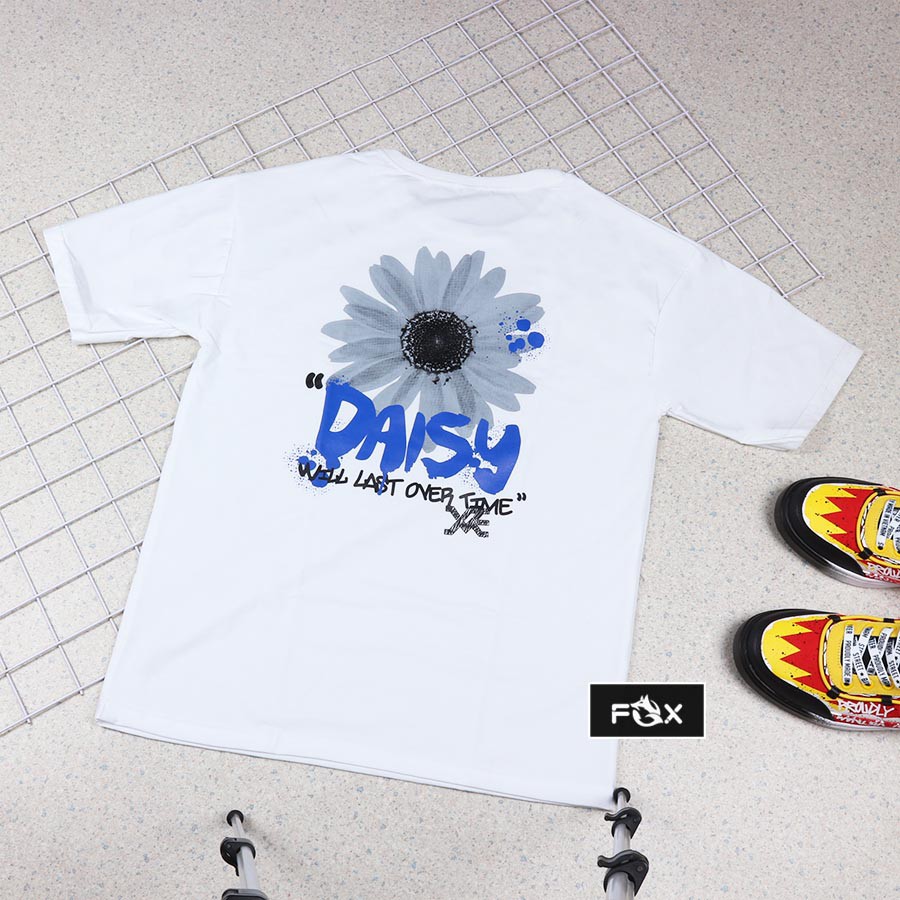 Áo thun tay lỡ THE FOX dáng Unisex form rộng phong cách Ulzzang hoa cúc DAISY