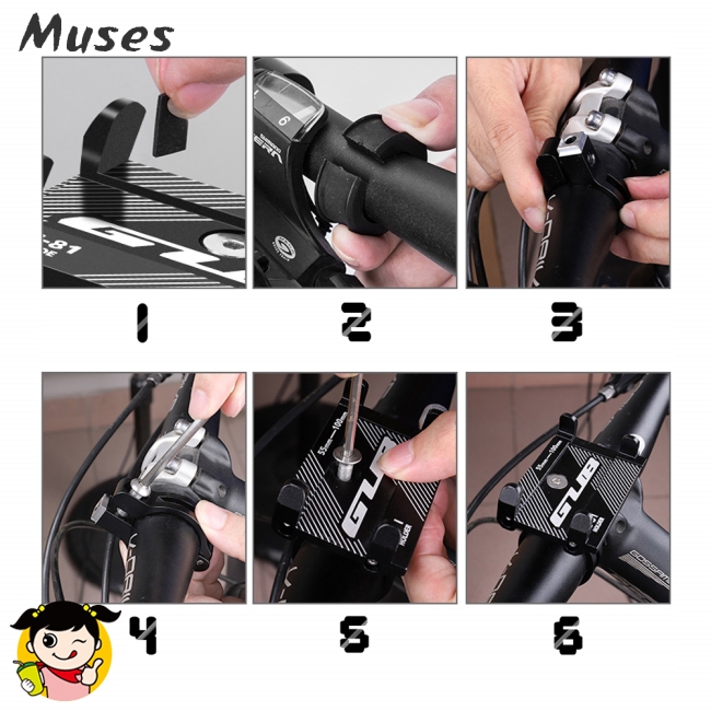 Giá đỡ điện thoại bằng hợp kim nhôm cỡ 3.5-6.2&quot; gắn tay lái xe máy/xe đạp