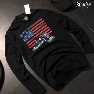 [YÊU THÍCH] Áo thun nam dài tay CỜ MỸ chất liệu Cotton co dãn thấm hút mồ hôi tốt, thoáng mát M03