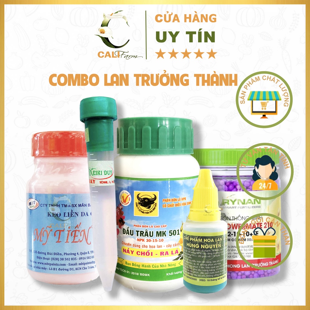 [Combo] Bộ 5 sản phẩm Chăm Sóc Lan Trưởng Thành - kích mầm, ra rễ nhanh, mập chồi