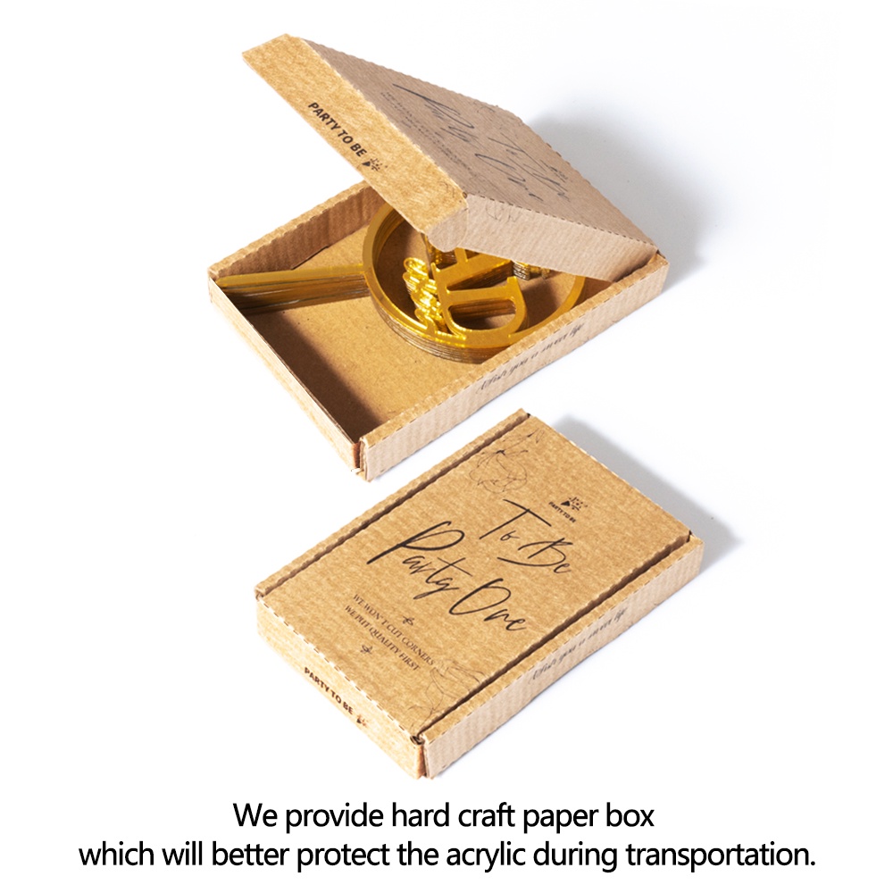 Set 10 topper cắm trang trí bánh kem sinh nhật có 4 màu sắc acrylic mini